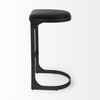 Tyson Backless 31in Seat Bar Stool | Black Leather with Black Metal, Counter & Bar Stool by Mercana, 17.25" length x 17.5" width x 31.25" height thumbnail 3