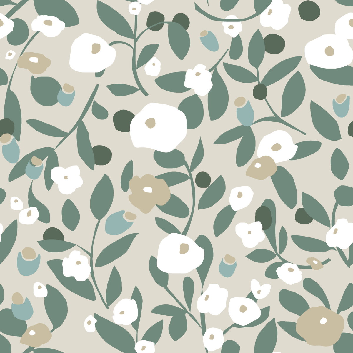 Kensington Garden Peel & Stick Wallpaper, by York Wall, 18' length x 1'8.5" width x 0.02" depth