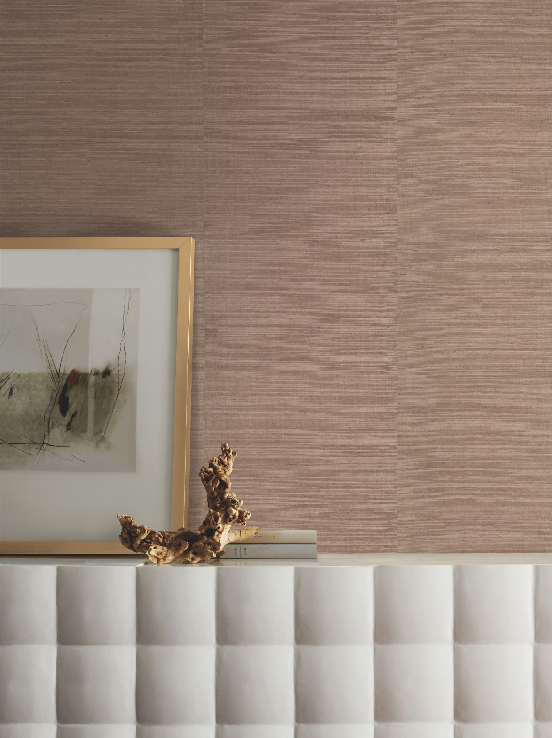 Sisal Twill Color Grasscloth Light Taupe Wallpaper large image 