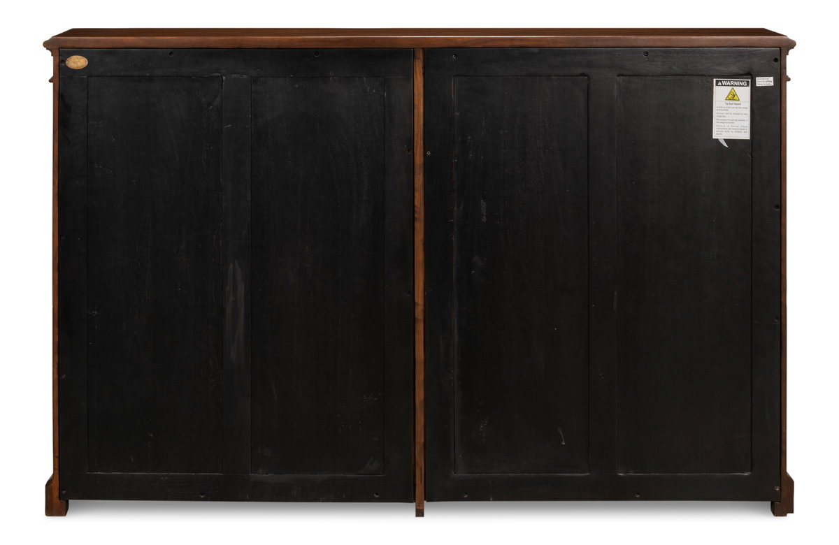 Carmel-By-The-Sea Bookcase  Cognac, by Sarreid, 1'1" length x 5'7" width x 3'7" height View 2