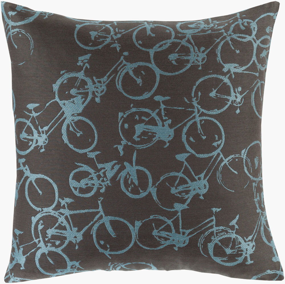 Pedal Power Accent Pillow Down, Decorative Pillow by Surya, 22" length x 22" width