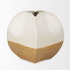 Vania Short Off White with Tan Textured Ceramic Vase thumbnail 3