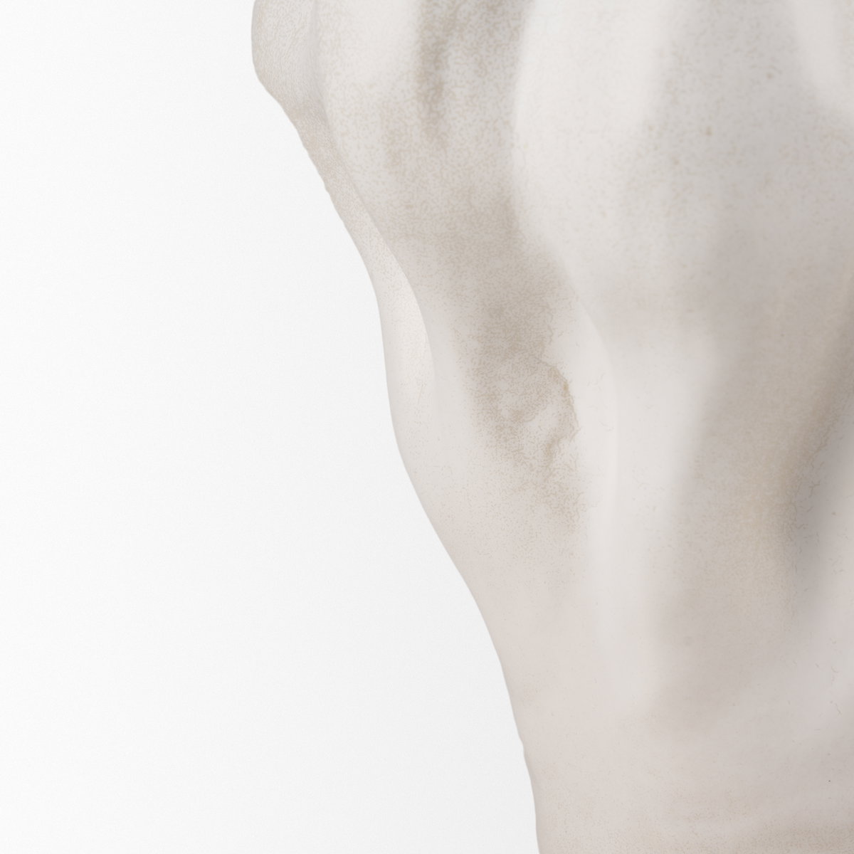 Vanna Sculptural Cream Glazed Ceramic Vase, by Mercana, 11.81" length x 11.61" width x 11.81" height View 7