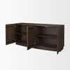 Swanson Dark Brown Wooden Scalloped Sideboard, Sideboards & Buffet by Mercana, 72" length x 19" width x 32" height thumbnail 8