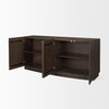 Swanson Dark Brown Wooden Scalloped Sideboard, Sideboards & Buffet by Mercana, 72" length x 19" width x 32" height thumbnail 9