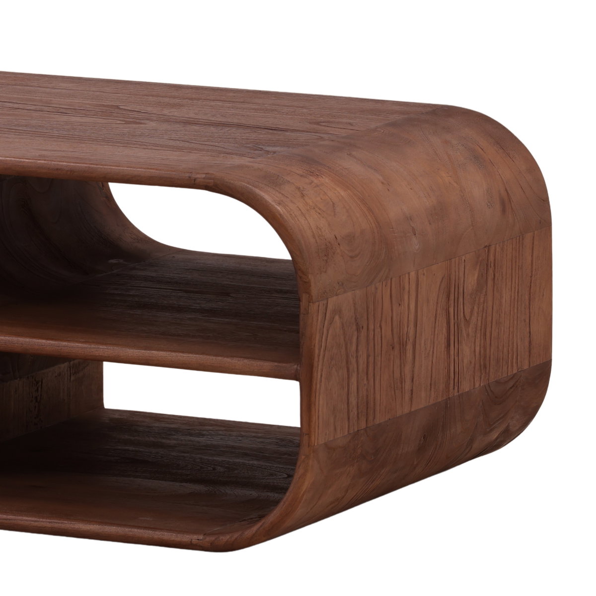 Gaetan Coffee Table Brown, by Dovetail, 55.15" width x 16.14" height x 23.58" depth View 4