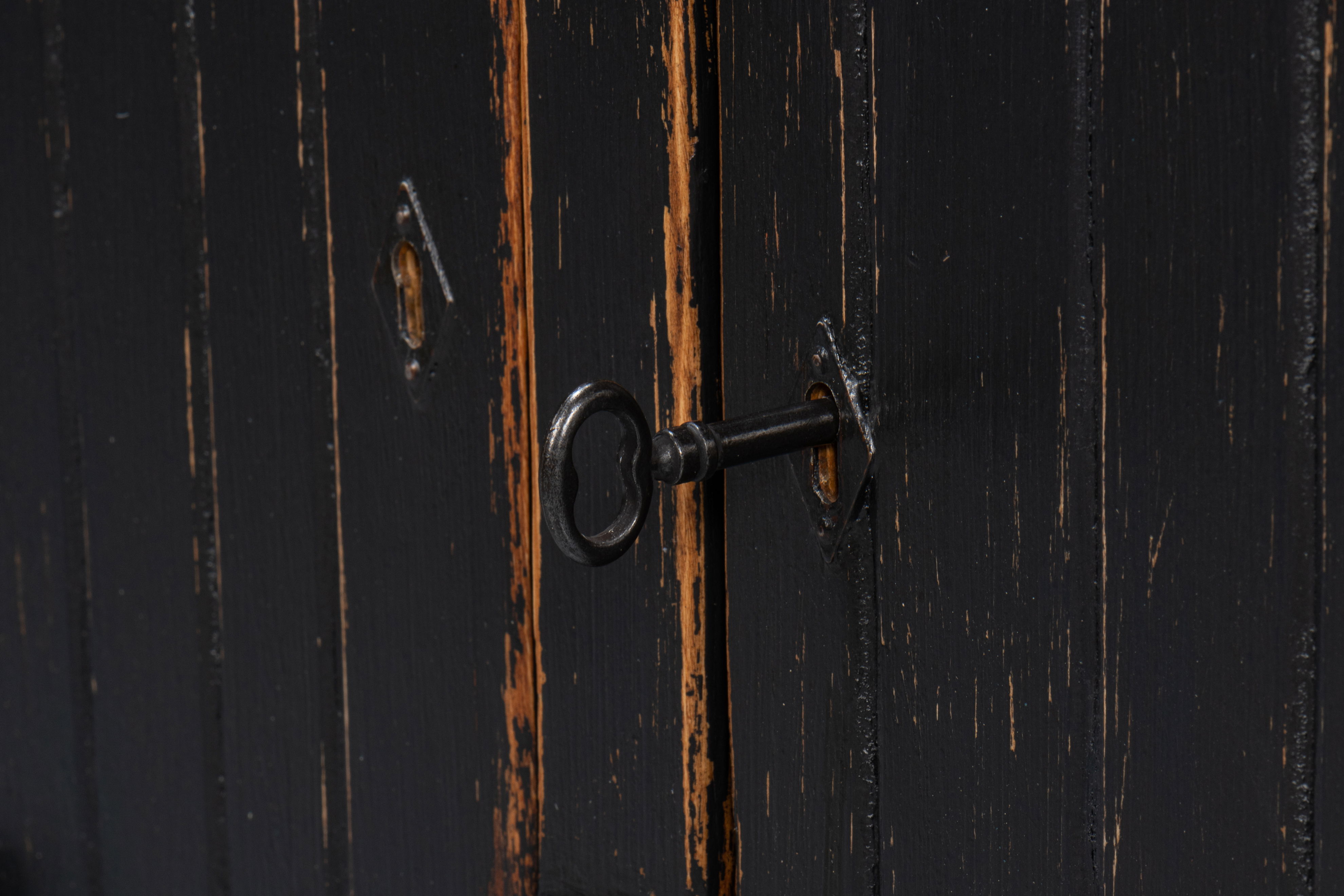 Aztec Sideboard, Black, Cabinets & Sideboard by Sarreid, 80" length x 21" width x 35" height View 12