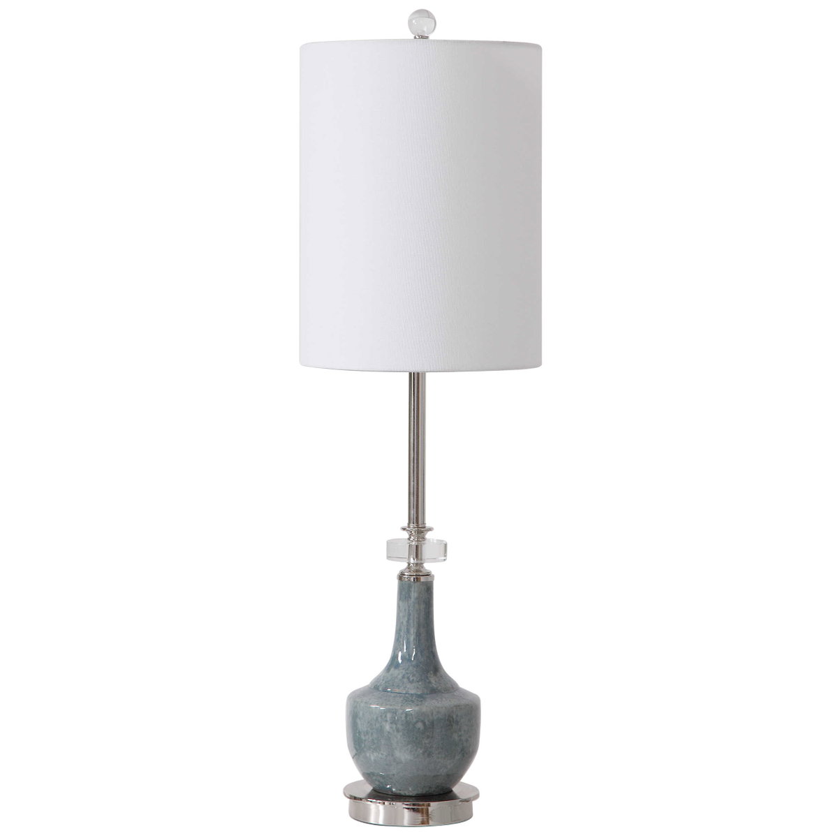 Piers Mottled Blue Buffet Lamp, by Uttermost, 10" width x 2'9.25" height x 10" depth View 4
