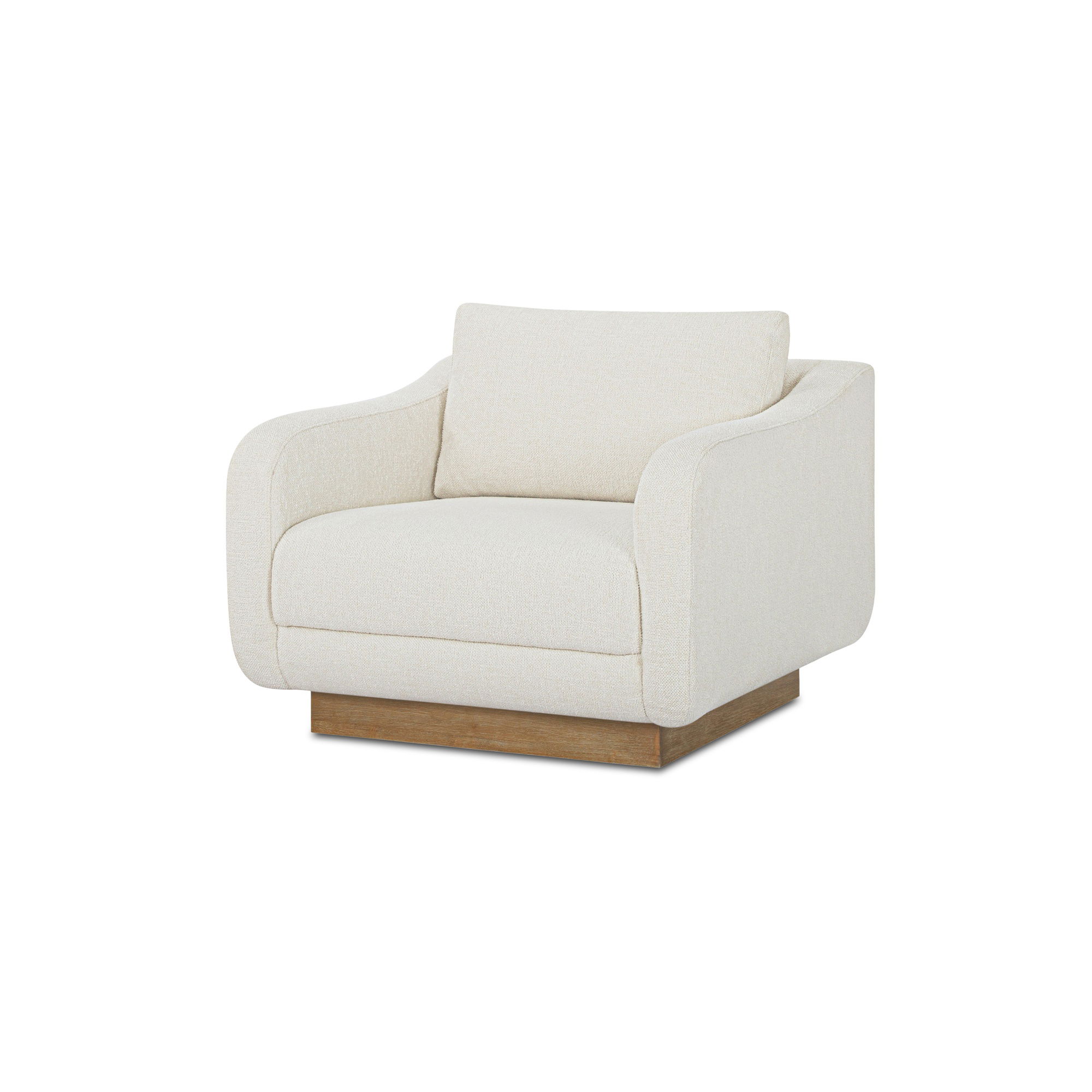 Keane Lounge Chair Cream, Accent Chair by Moe's Home, 38" width x 31.25" height x 39.5" depth View 3