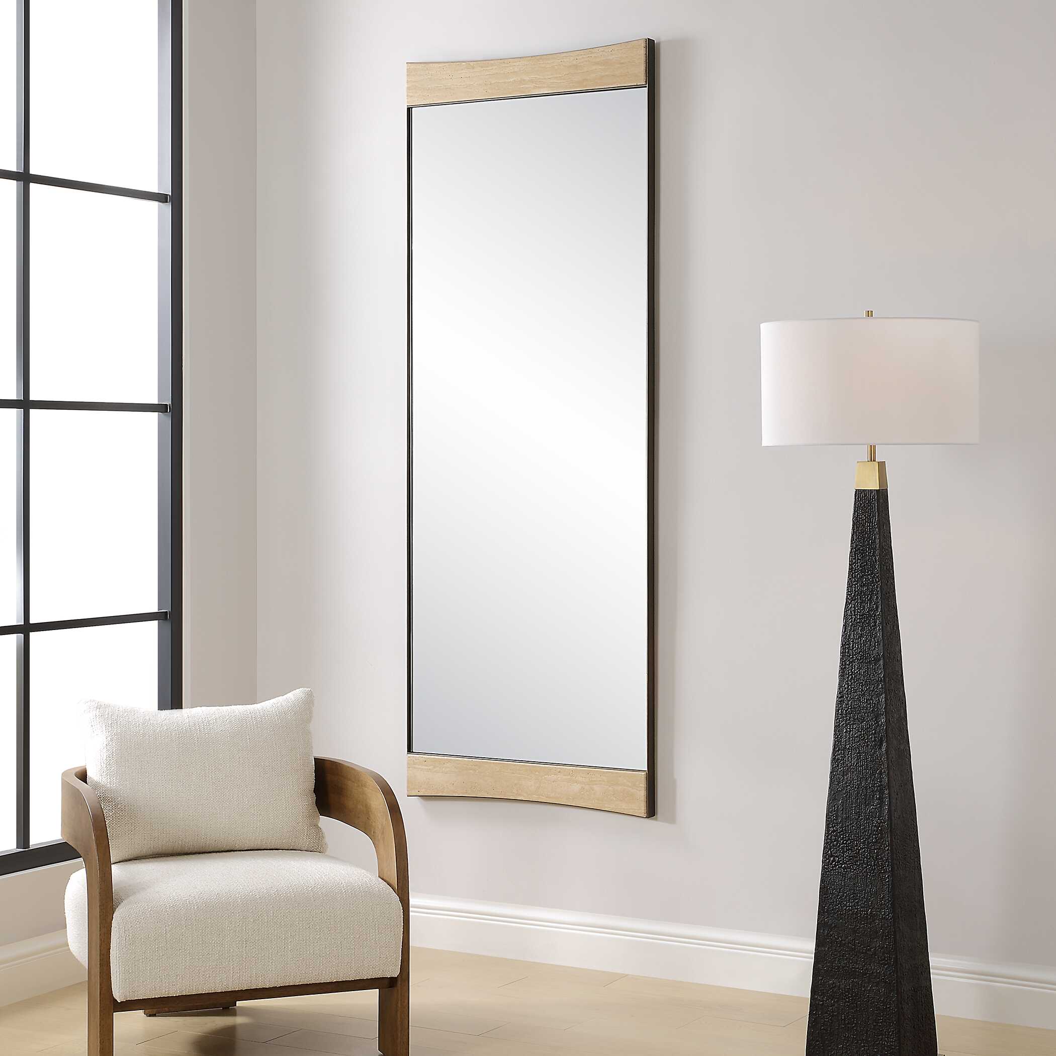 Russo Oversized Modern Mirror, by Uttermost, 30" width x 81.25" height x 1.87" depth View 4