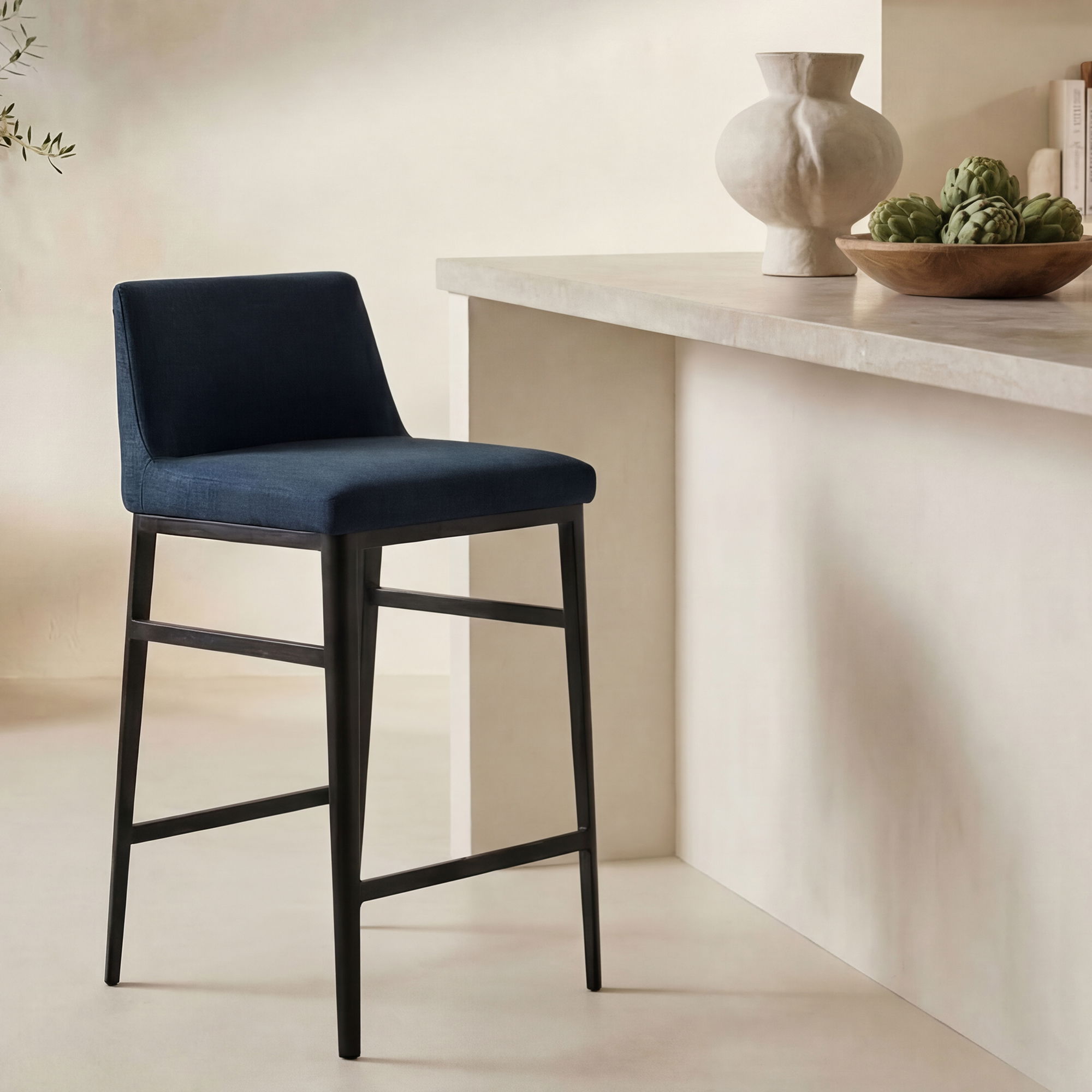 Baron Counter Stool Blue, Counter & Bar Stool by Moe's Home, 17.5" width x 34" height x 20" depth View 6
