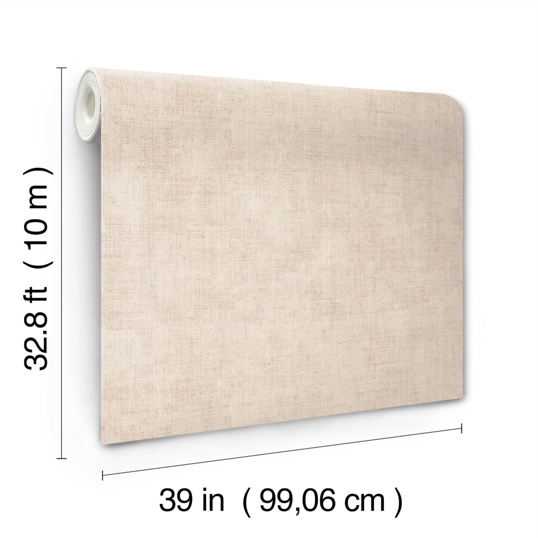 Alma Plaster Faux Weave Wallpaper large image 
