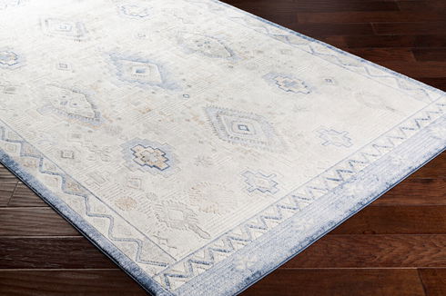 Indigo Machine Woven Rug