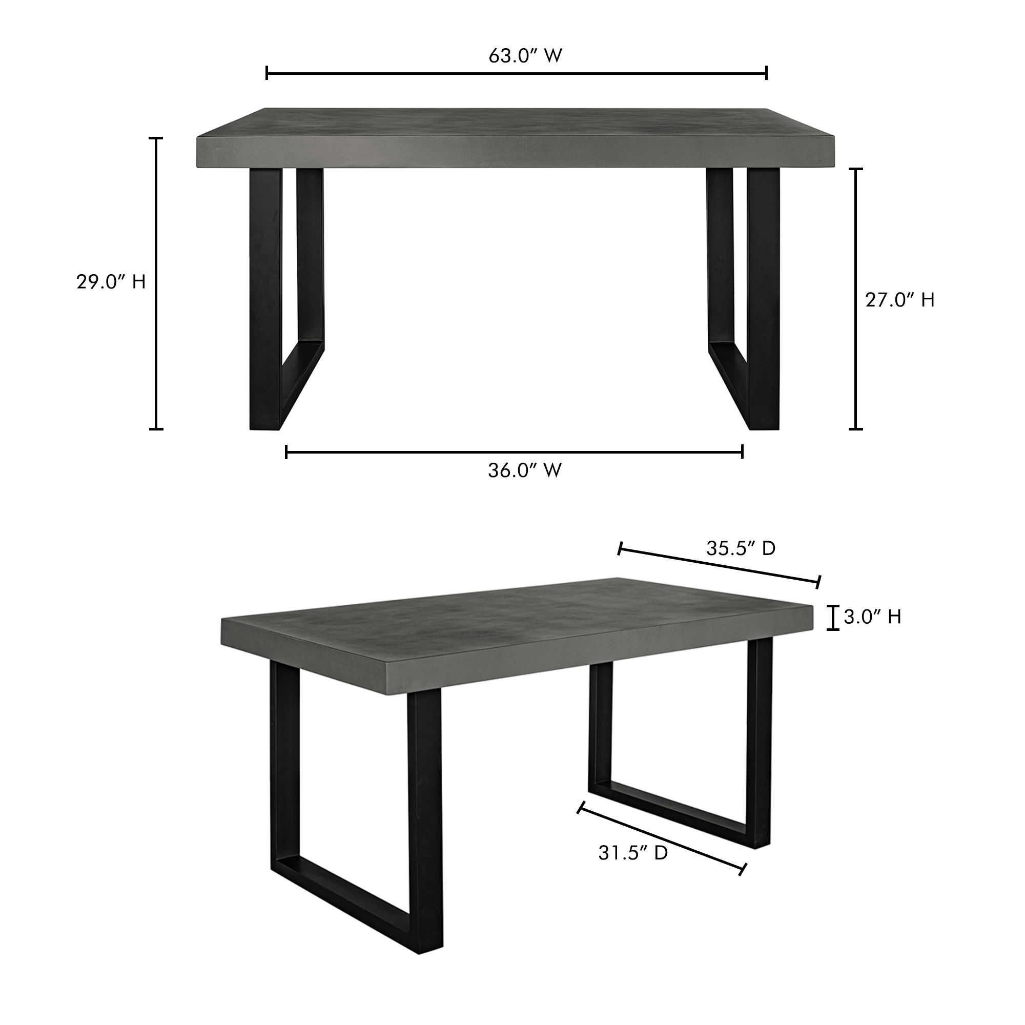 Jedrik Small Outdoor Dining Table Dark Grey large image 