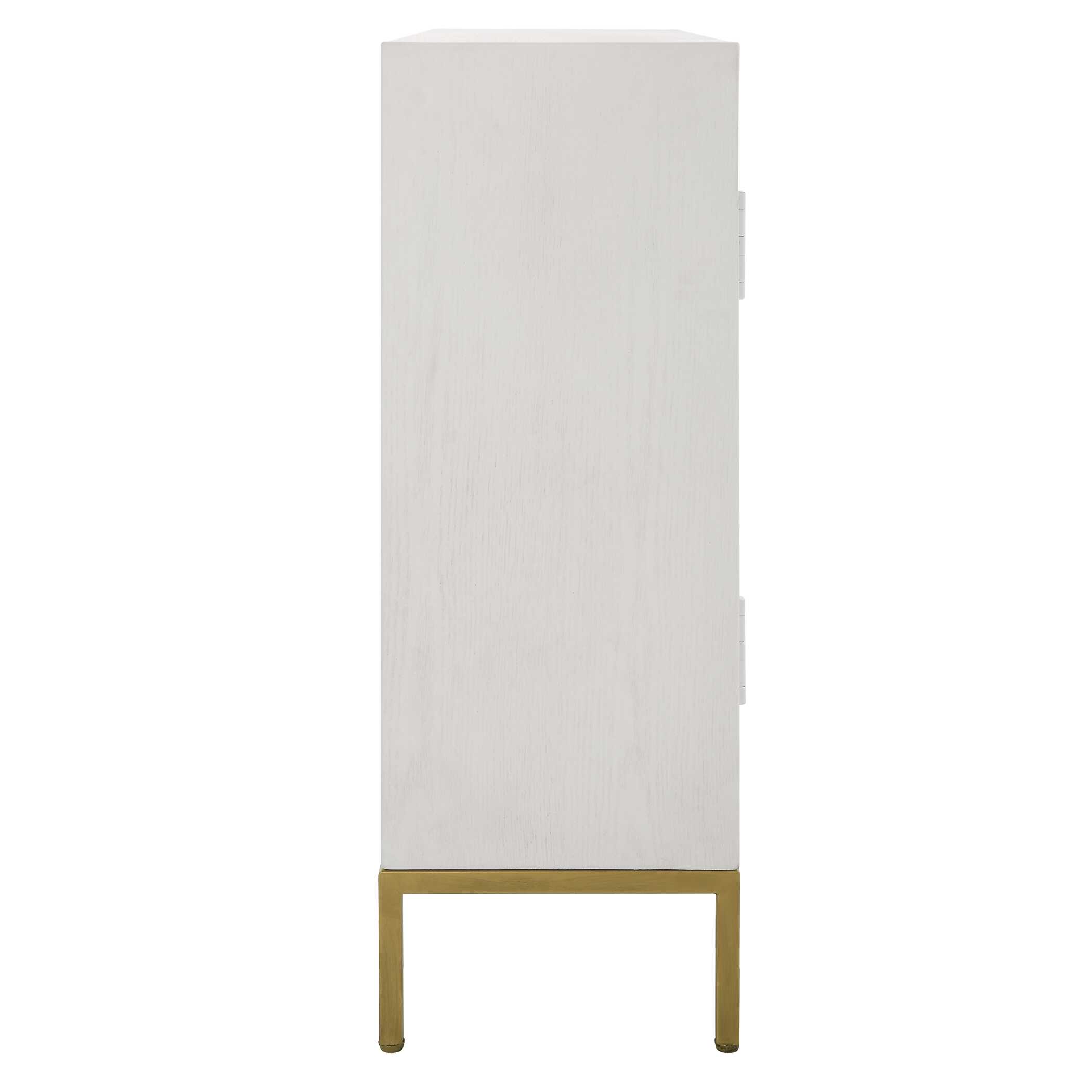 Front Range White 2 Door Cabinet, Furniture by Uttermost, 40.25" width x 34" height x 13" depth View 6