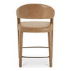 Martens Counter Stool Brown Leather, Counter & Bar Stool by Moe's Home, 23.6" width x 39" height x 23.3" depth thumbnail 4