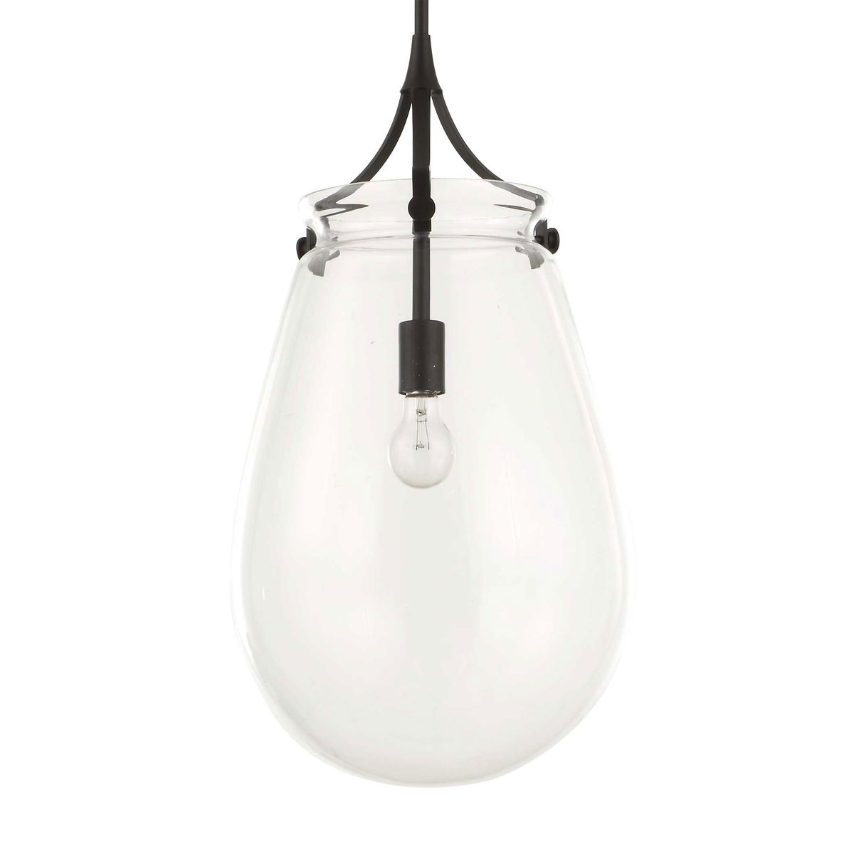 Dewdrop 1 Light Glass Shade Pendant, by Uttermost, 25" height x 13.5" diameter View 7