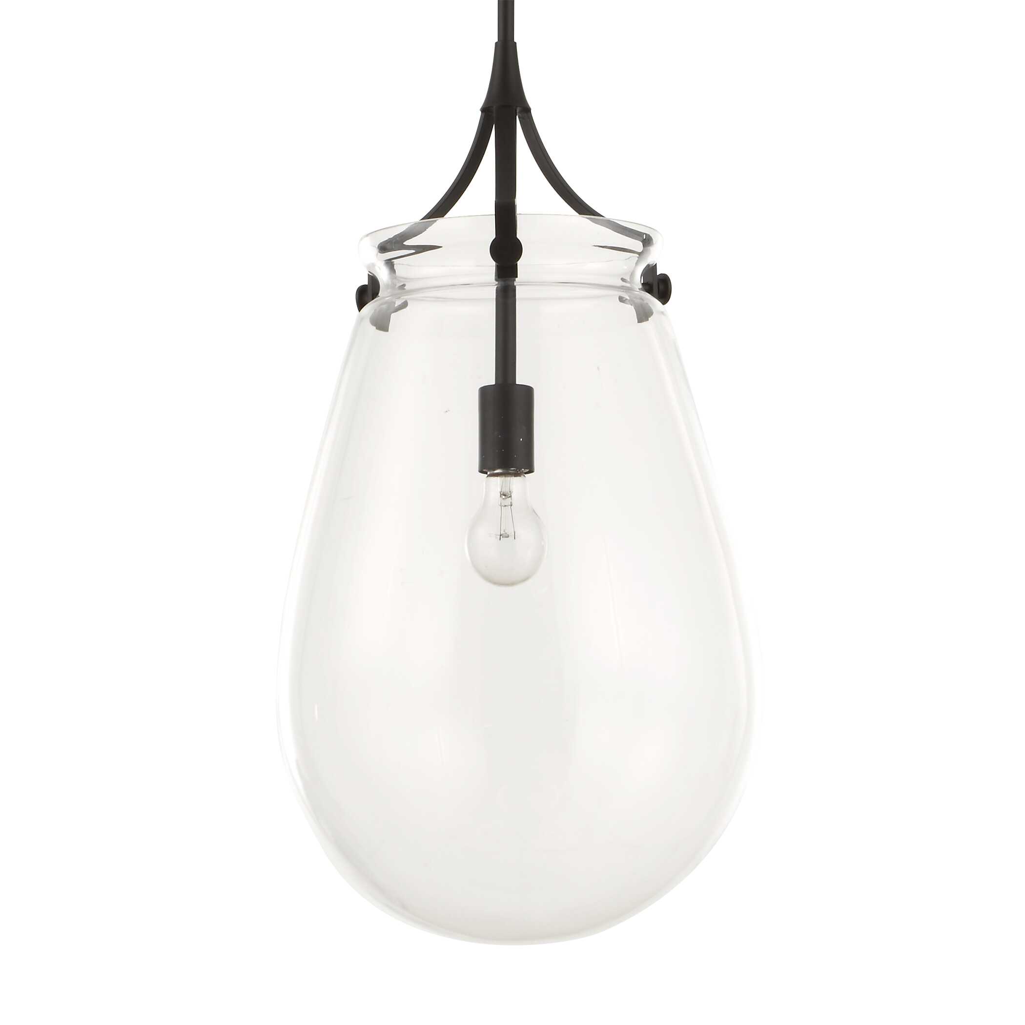 Dewdrop 1 Light Glass Shade Pendant large image 