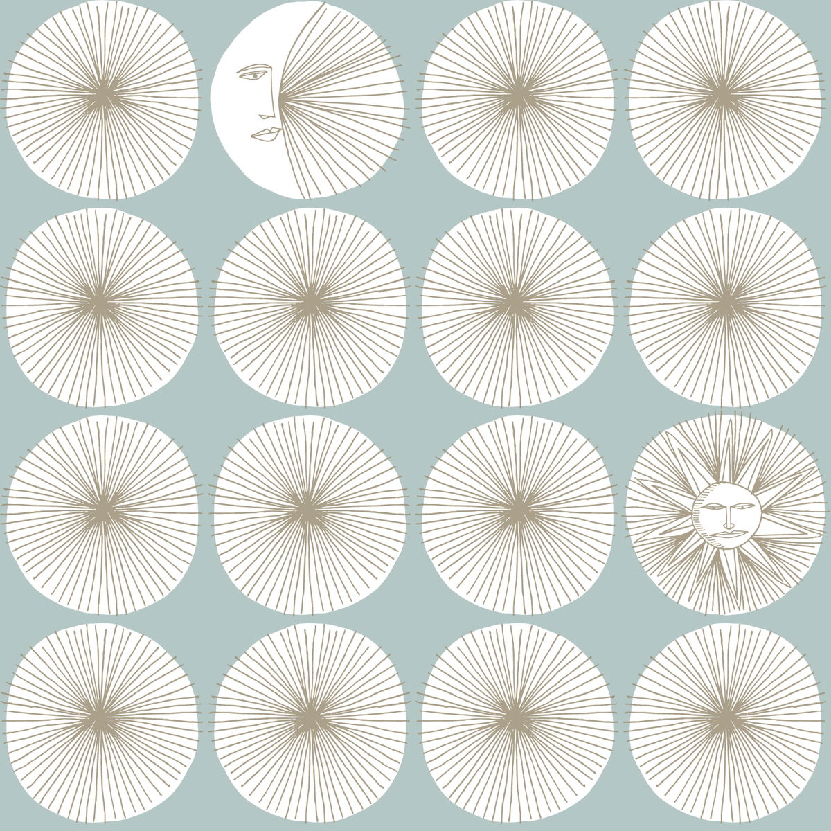 Soho Starburst Light Blue Peel & Stick Wallpaper, by York Wall, 20' length x 1'8.5" width x 0.02" depth