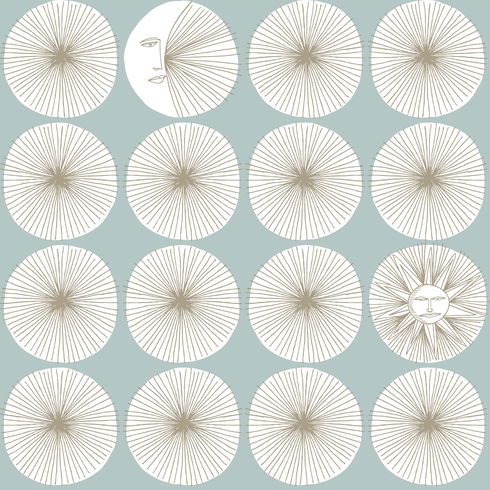 Soho Starburst Light Blue Peel & Stick Wallpaper