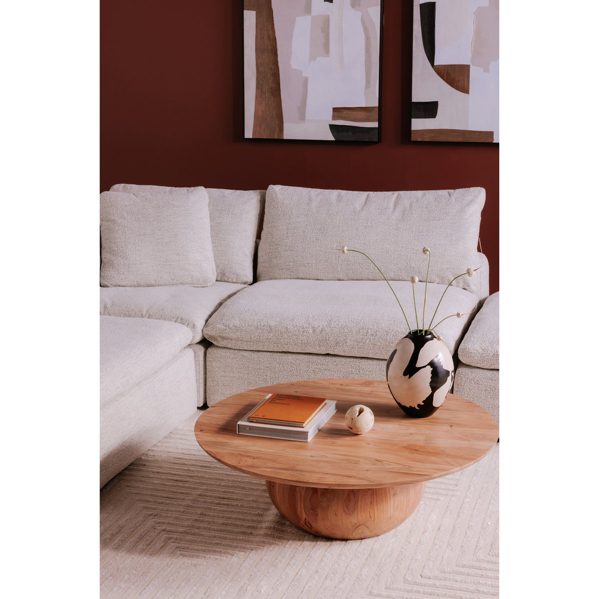 Clay Slipper Chair Coastside Sand, Accent Chair by Moe's Home, 44.5" width x 32.7" height x 44.5" depth View 8