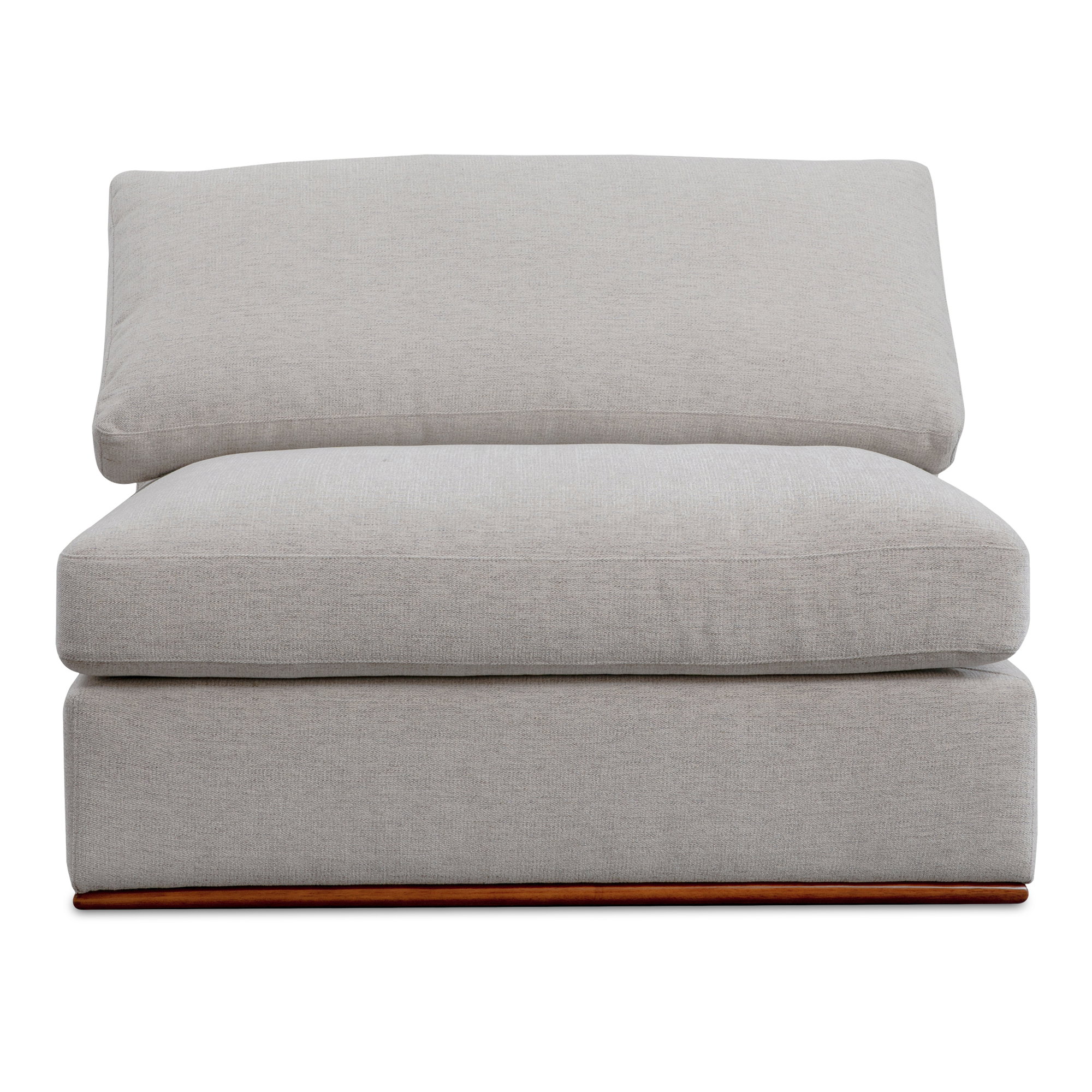 Rue Slipper Chair Flecked Grey, Accent Chair by Moe's Home, 41" width x 23.6" height x 41" depth View 1