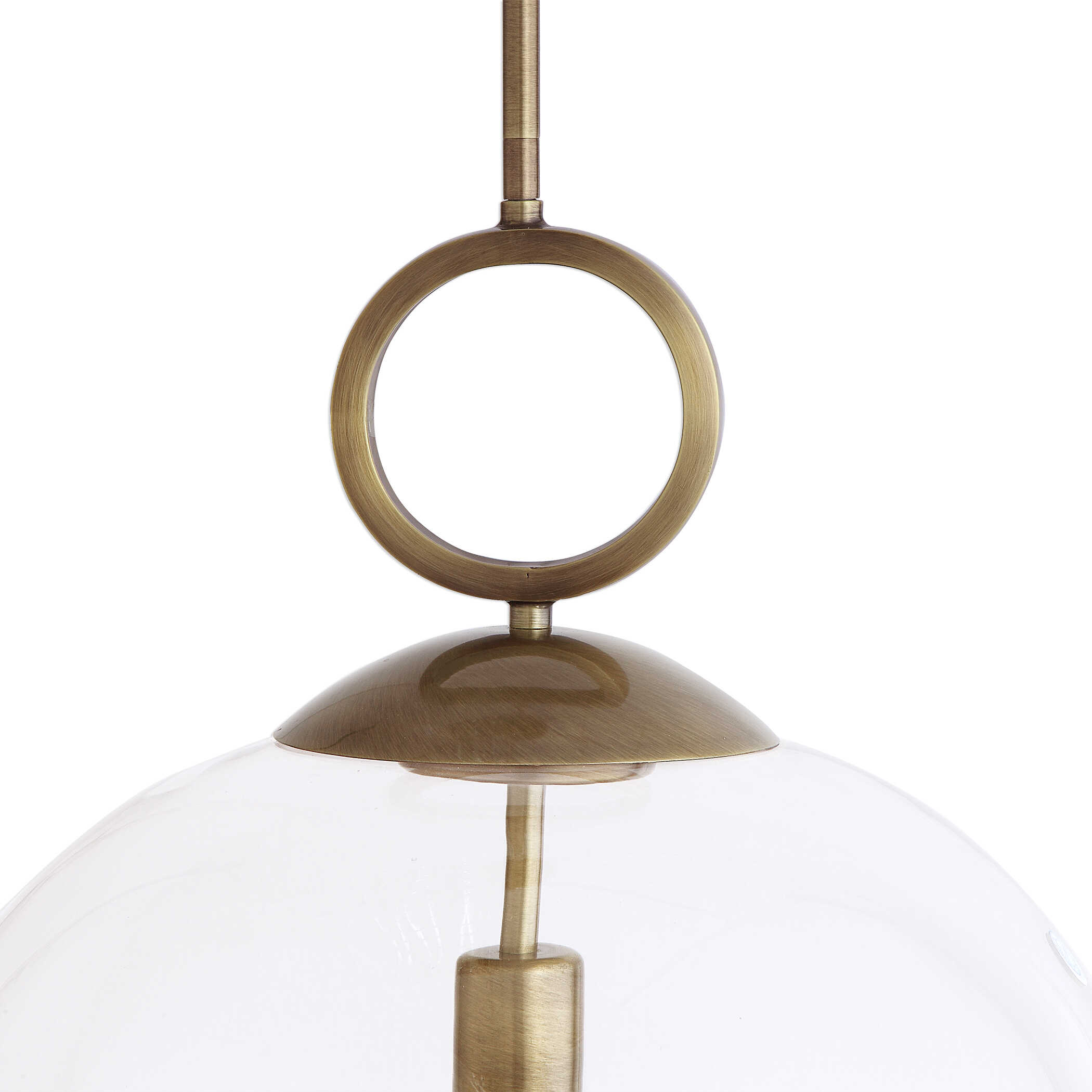 Calix Large Blown Glass 1 Light Pendant, Ceiling Light by Uttermost, 15.75" width x 23" height x 15.75" diameter x 15.75" depth View 4