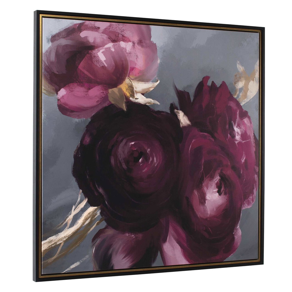 Plum Ranculus Framed Floral Art, Painting by Uttermost, 50.7" width x 50.7" height x 2" depth View 4