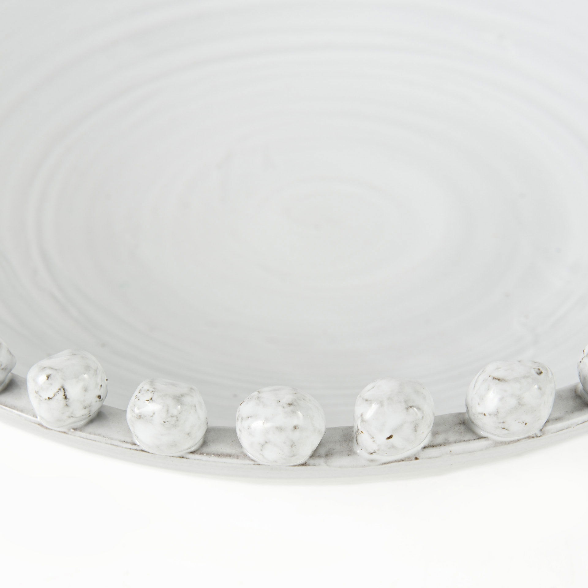 Basin 16' Round Off-White Glazed Decorative Bowl, by Mercana, 15.75" length x 15.75" width x 3.54" height View 7
