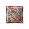 Rifle Paper Co. x Loloi Vintage Garden Pillow, Decorative Pillow, 18" length x 18" width thumbnail 1