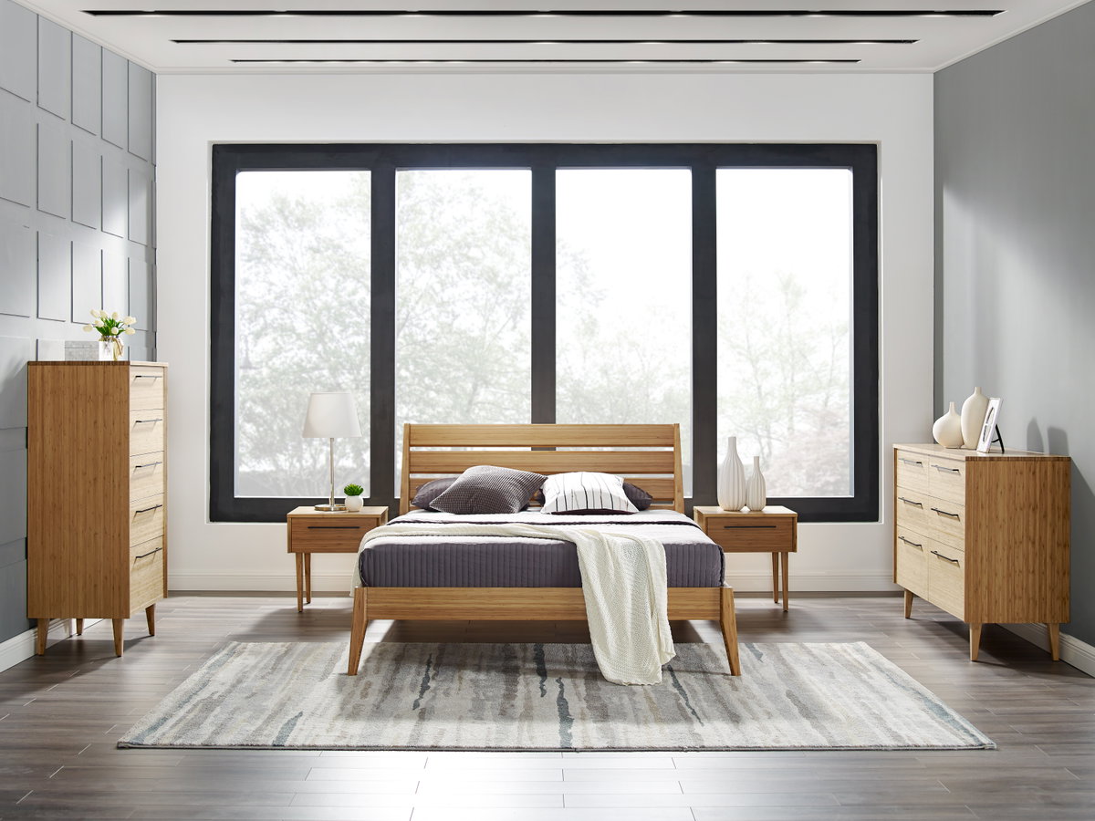 Sienna Eastern King Platform Bed, Caramelized, by Greenington, 85.5" length x 82" width x 40" height View 16