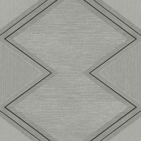 Diamond Twist Grey & Black Wallpaper