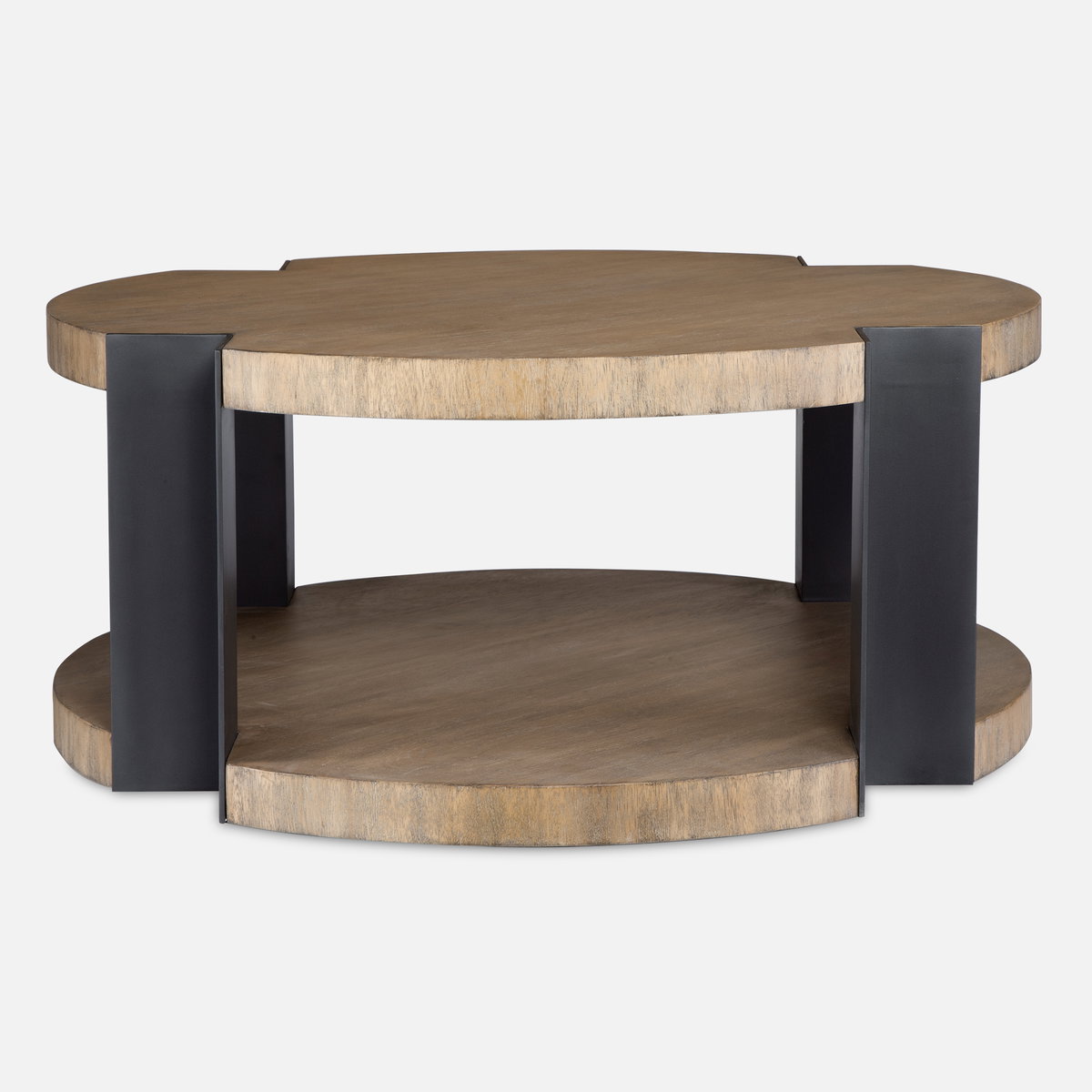 Loana Industrial Coffee Table, by Uttermost, 36" width x 16" height x 36" depth View 1