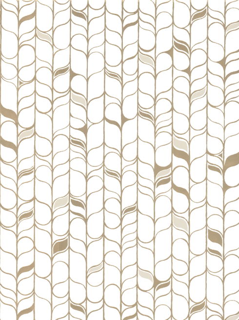 Perfect Petals White & Gold Wallpaper