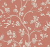 Dahlia Trail Burnt Orange Wallpaper, by York Wall, 27' length x 2'3" width x 0.02" depth thumbnail 1