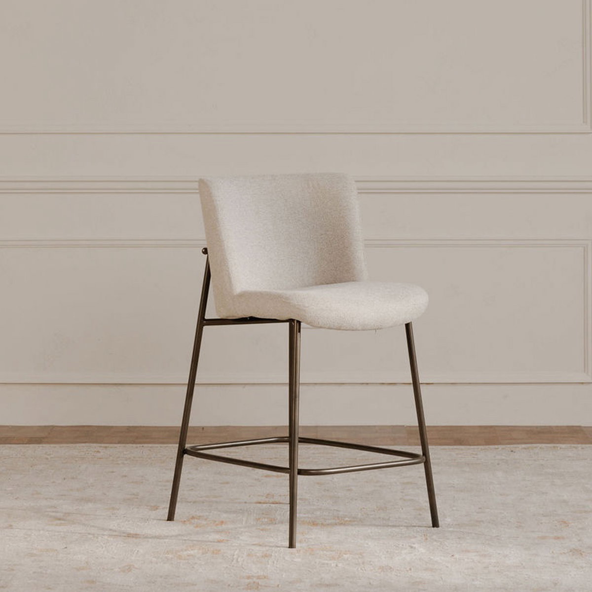 Early Bar Stool Beige, Counter & Bar Stool by Moe's Home, 21.7" width x 41" height x 23.4" depth View 6