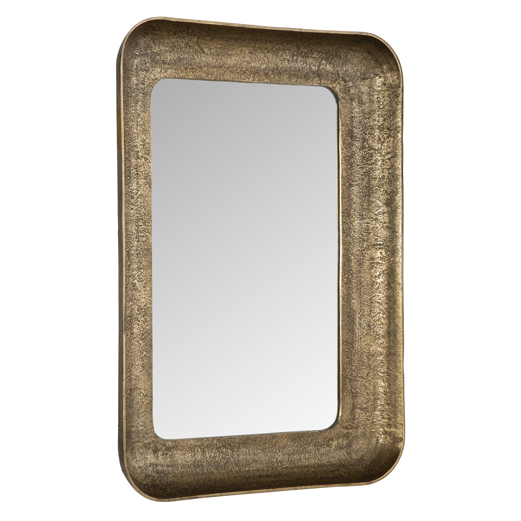 Alvaro Antique Brass Mirror large image 
