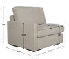 Refuge Sand Left Arm Facing Sofa, Sofas & Sectional by Uttermost, 43.25" width x 30" height x 37.5" depth thumbnail 3