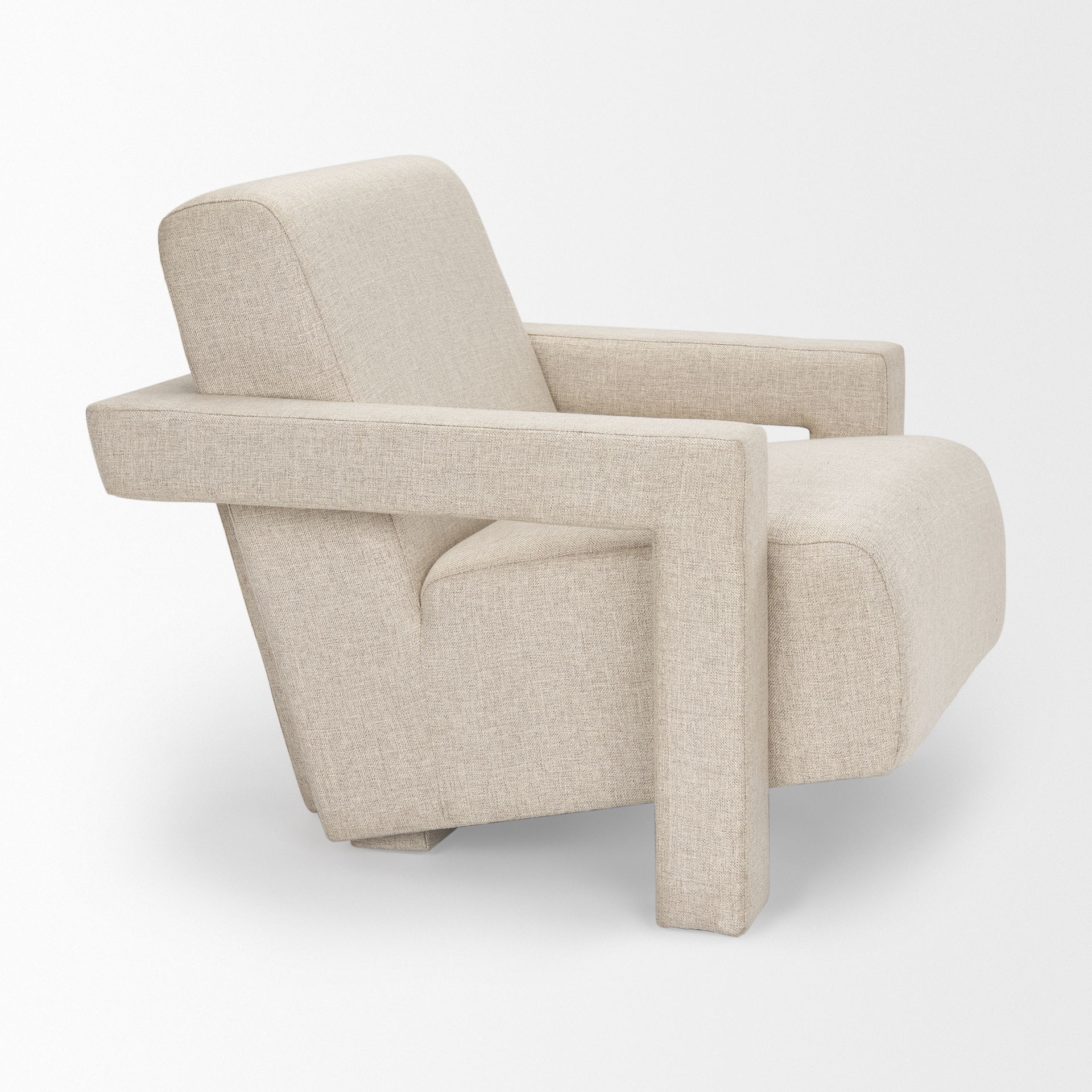 Sovereign Oatmeal Fully Upholstered Accent Chair large image 
