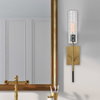 Telesto 1 Light Brass Sconce, by Uttermost, 4.5" width x 22" height x 6.75" depth thumbnail 2