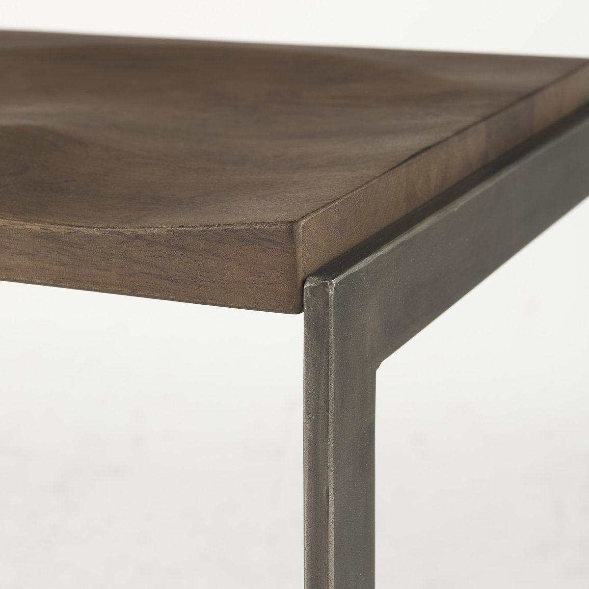 Kiran Backless 30in Seat Bar Stool | Brown Wood with Antique Nickel, Counter & Bar Stool by Mercana, 17" length x 17" width x 30" height View 7