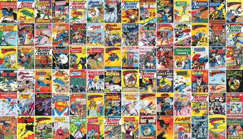 Classic DC Comics Covers Peel & Stick Wall Mural