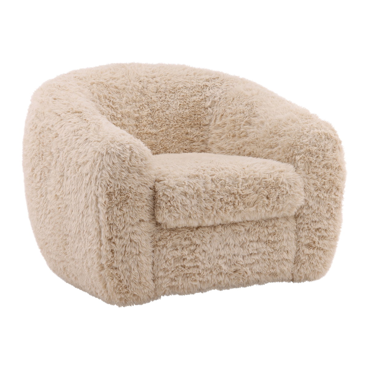 Caitlin Occasional Chair Cream, Accent Chair by Dovetail, 40.25" width x 29.25" height x 37.25" depth View 1