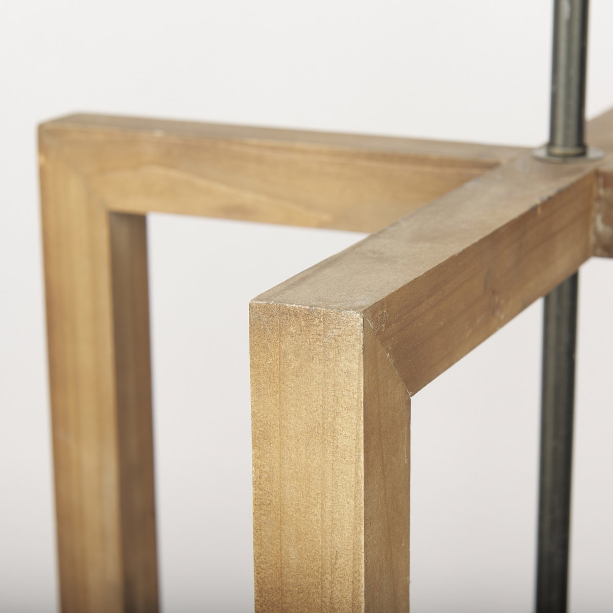 Kiley Warm Wood Basket Lantern Pendant Light, by Mercana, 15.75" length x 15.75" width x 37.2" height View 7