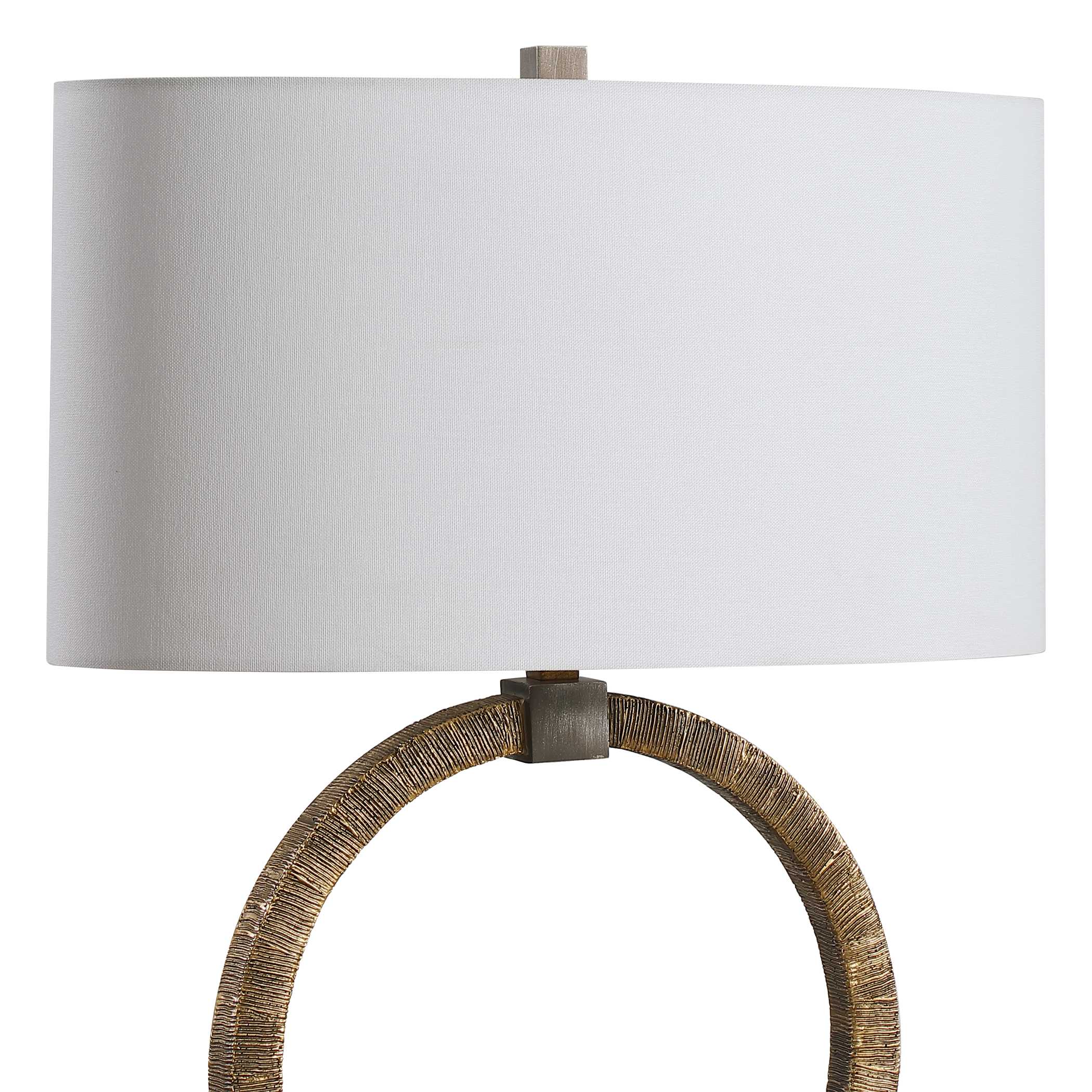 Relic Aged Gold Table Lamp, by Uttermost, 19" width x 26" height x 10" depth View 7