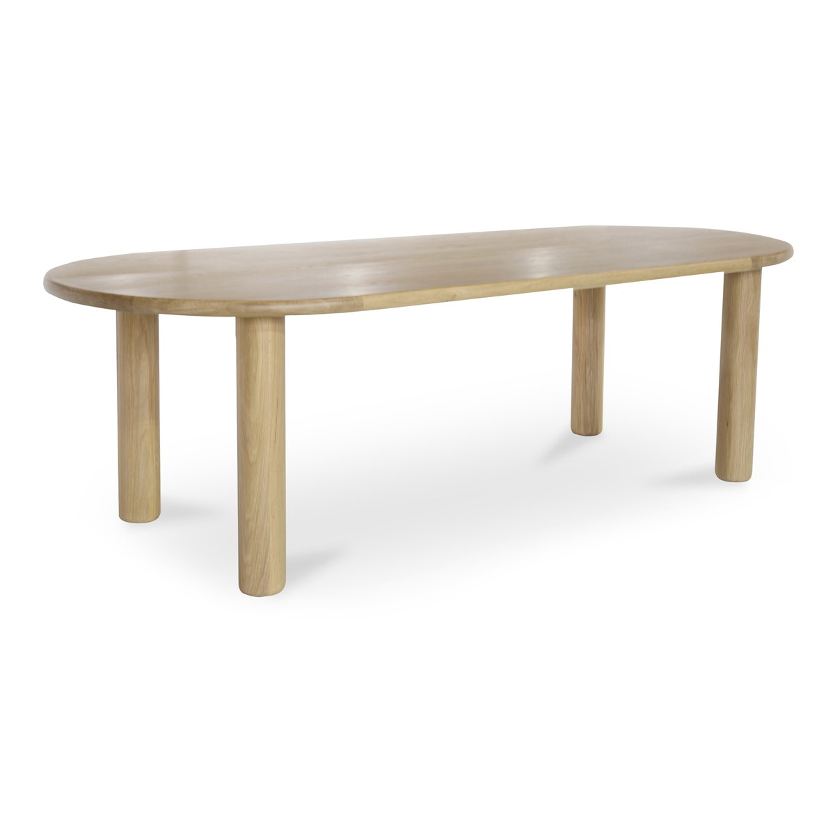 Milo Small Dining Table Oak, by Moe's Home, 78" width x 29.5" height x 39" depth View 2