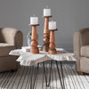 Cassiopeia Butter Rum Glass Candleholders Set/3, Candles & Candle Holder by Uttermost, 4.5" width x 15.25" height x 4.5" depth thumbnail 2