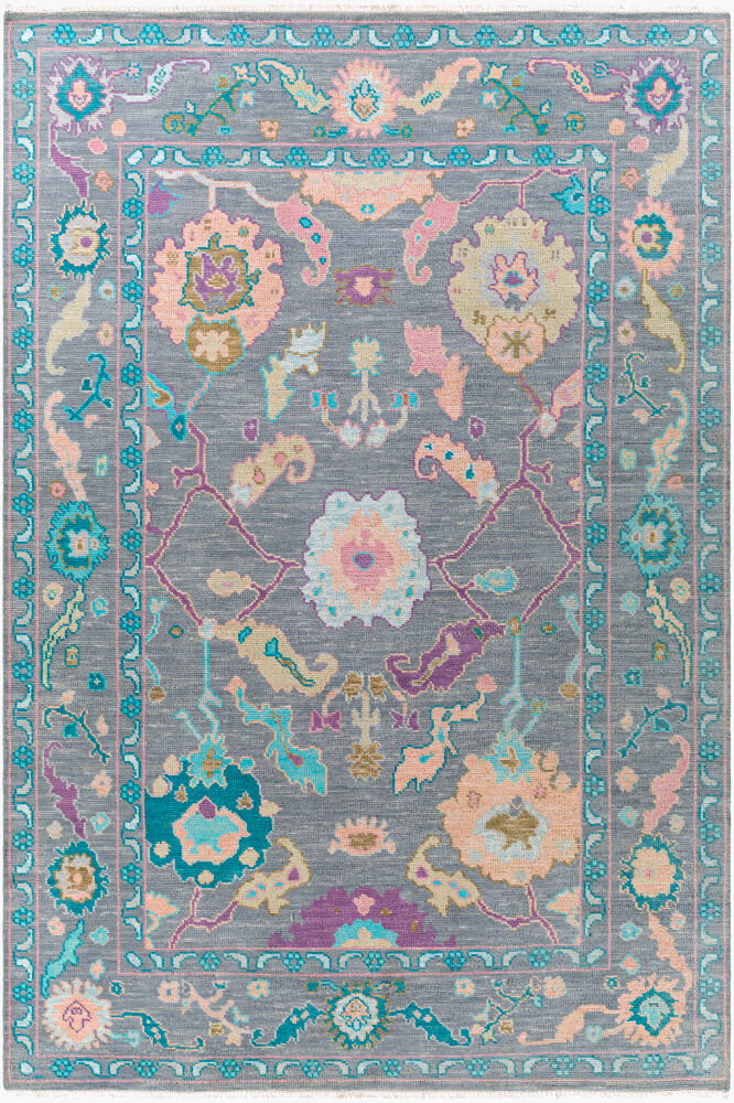 Ushak Handmade Rug, by Surya, 9' length x 6' width