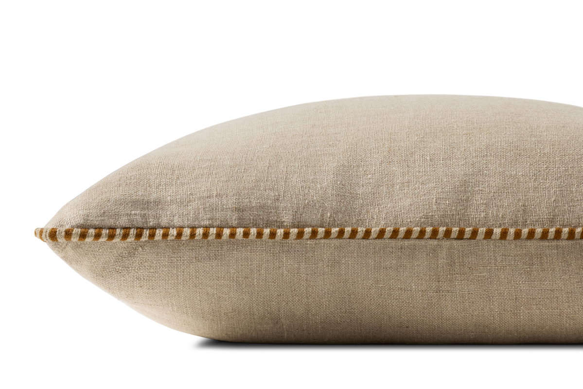 Loloi Mustard Pillow, Decorative Pillow, 22" length x 22" width View 2