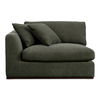 Rue Left Arm Facing Chair Deep Green, Sectional Sofa by Moe's Home, 47.6" width x 23.6" height x 41" depth thumbnail 1